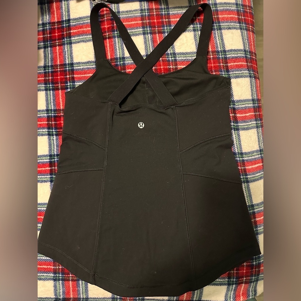 Lululemon Push Your Limits Tank Top Sz 10 CrissCross Strappy Back Bra Luxtreme - Picture 2 of 7